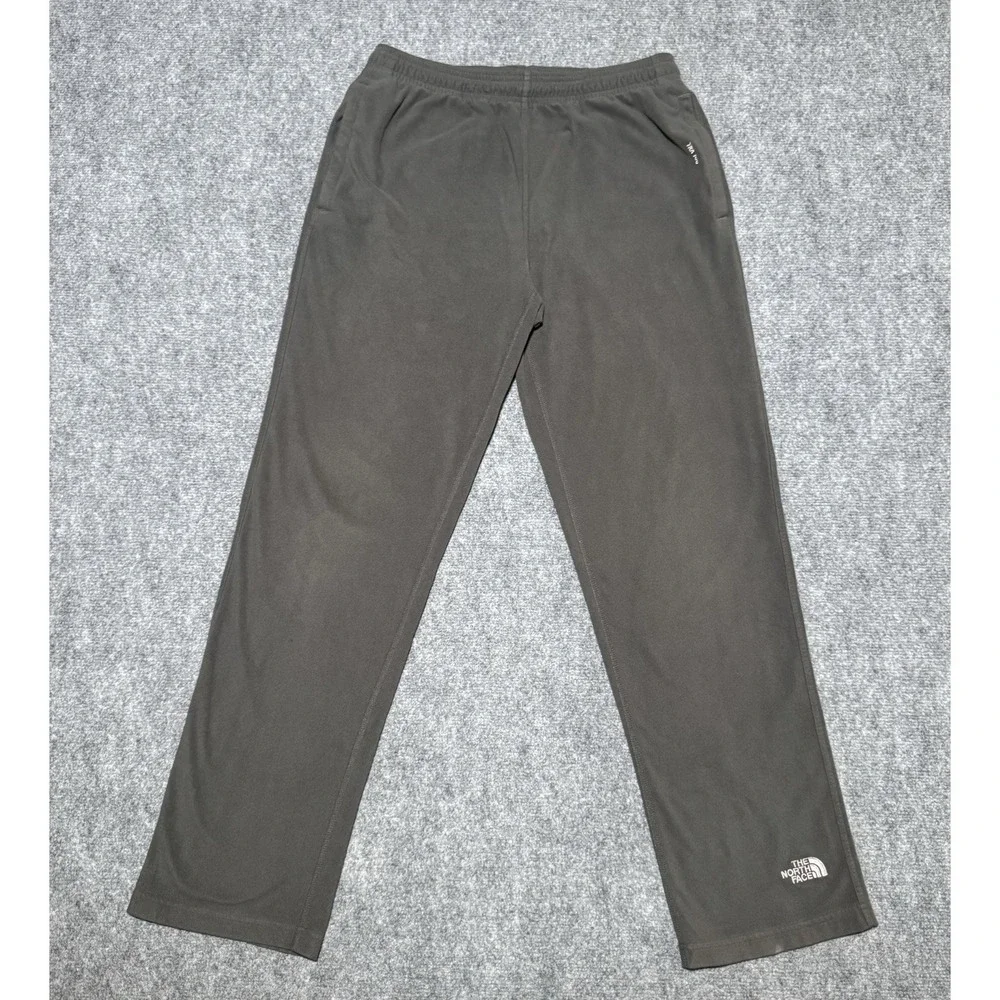 The North Face TKA 100 Fleece Pants Grey Size Men Medium Fit 30x30 Warm Cozy